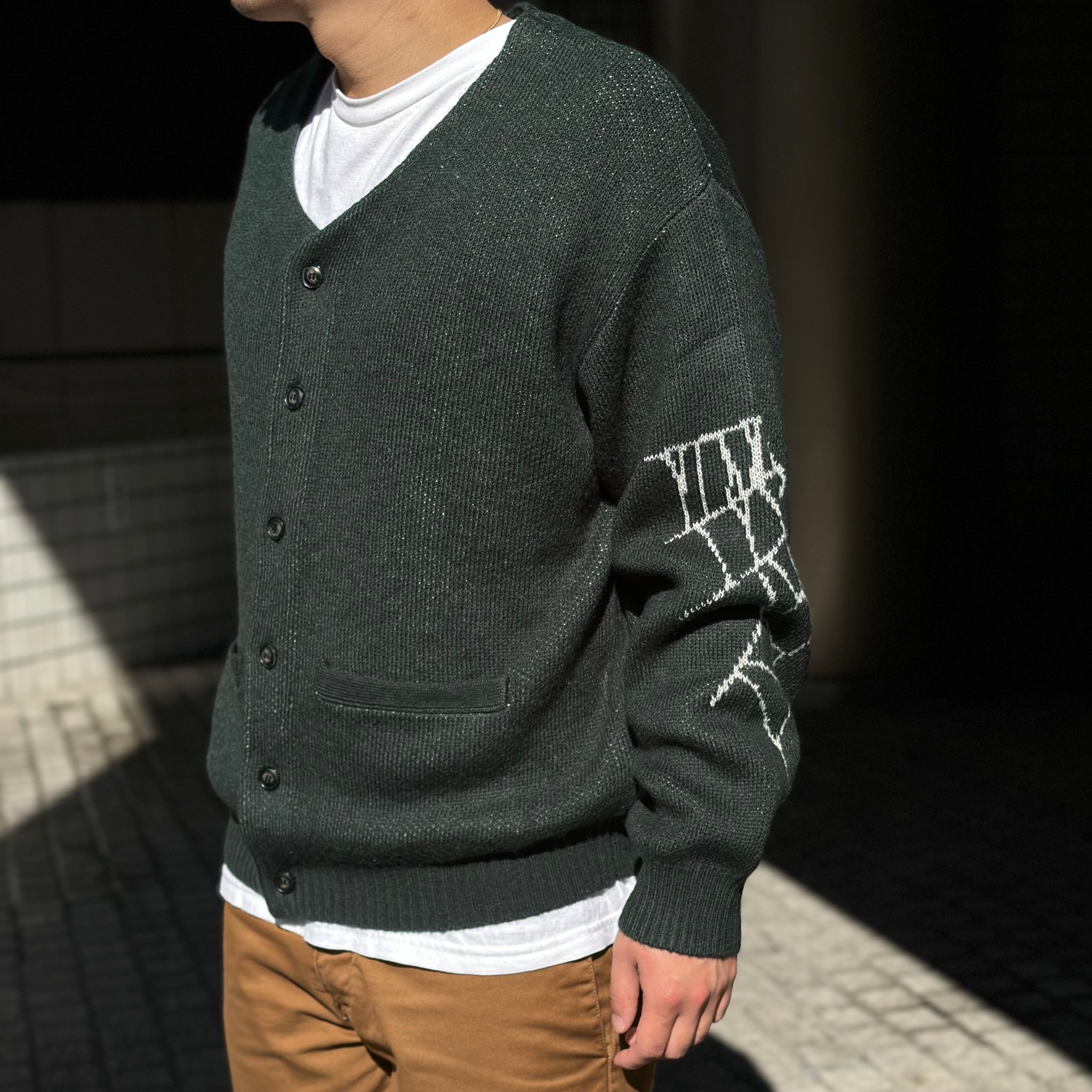 IENA - HARDY NOIR ウールスムースワッペンカーディガン HARDY NOIR ウールスムースワッペンカーディガン