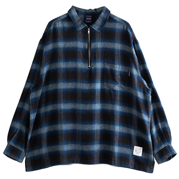 アップルバム APPLEBUM L/S Half Zip Nel Shirt ハーフジップ