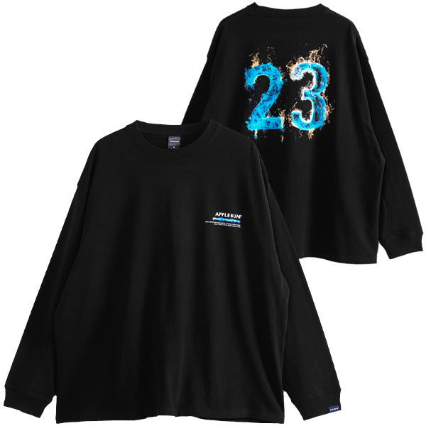 アップルバム 長袖 Tシャツ APPLEBUM Blue Flame 23 L/S T-shirt 2321105