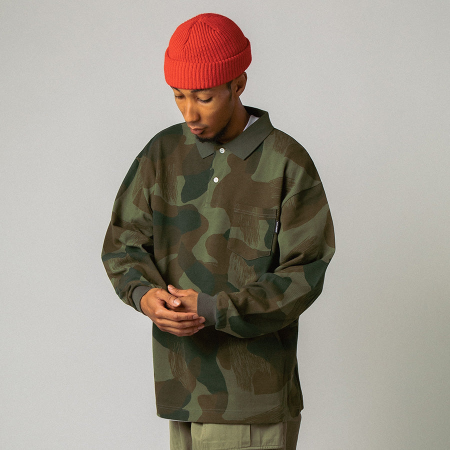 APPLEBUM ( アップルバム ) CAMO L/S POLO SHIRT ポロシャツ 長袖