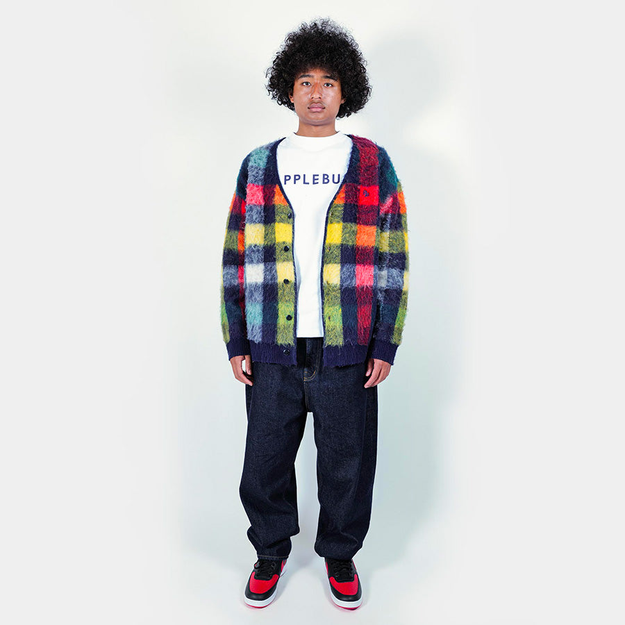APPLEBUM ( アップルバム ) CHECK KNIT CARDIGAN ニット カーディガン
