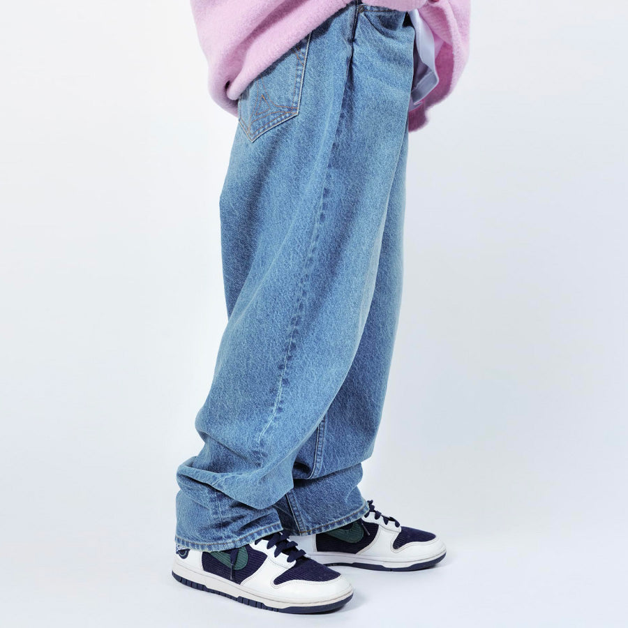 APPLEBUM ( アップルバム ) SELENA WIDE TAPERED DENIM PANTS デニムパンツ ワイドシルエット