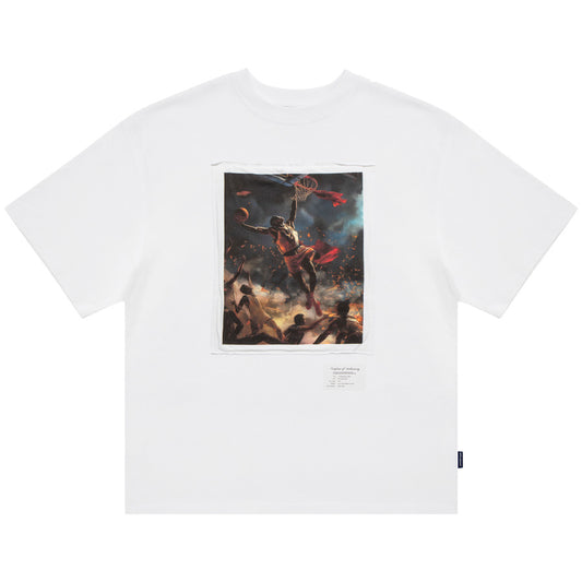 APPLEBUM Basketteur de la Liberté T-shirt 12oz ホワイト 正面