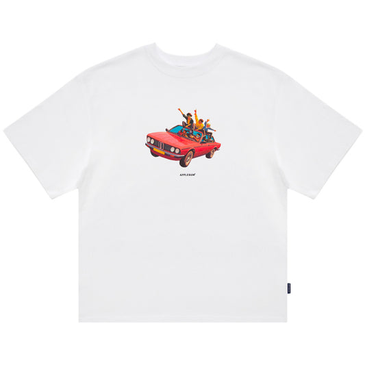 APPLEBUM Bassline Cruisers T-shirt 12oz ホワイト 正面