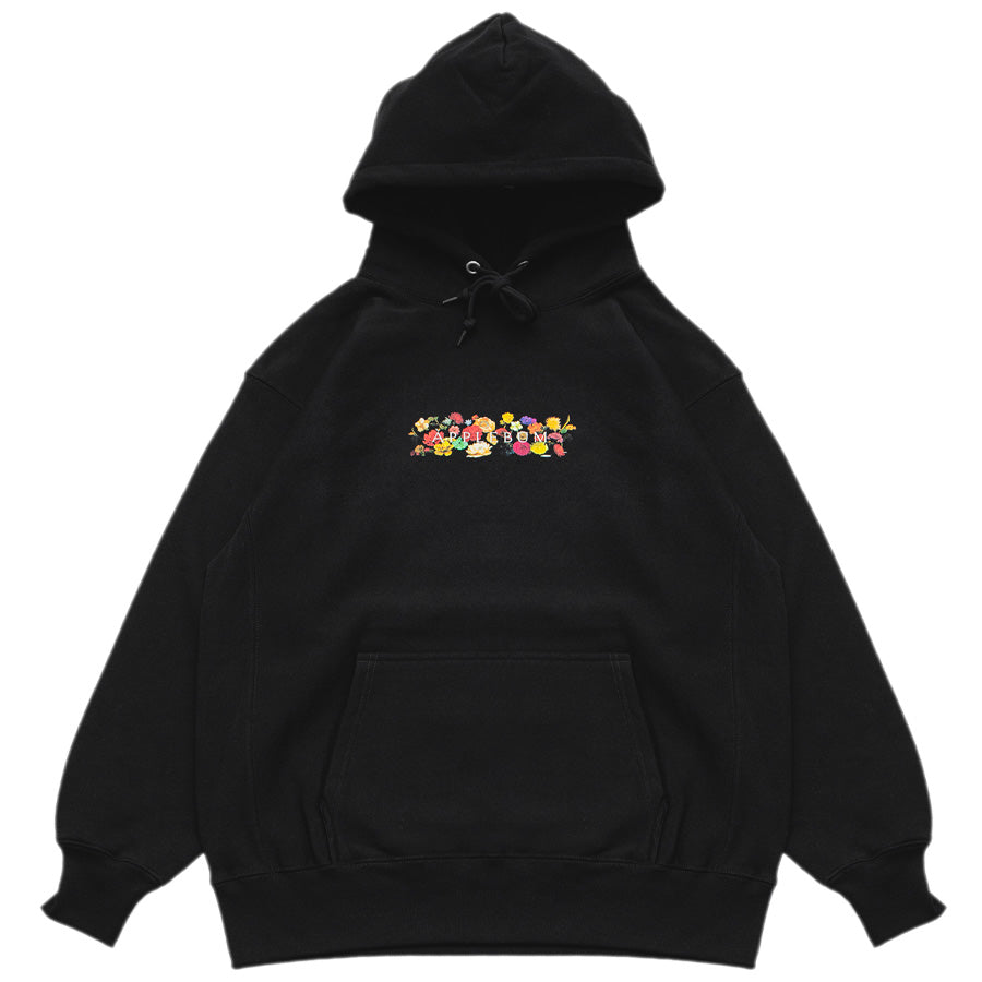 アップルバム パーカー APPLEBUM FLOWER LOGO SWEAT PARKA EA2420407 – BLACK STORE