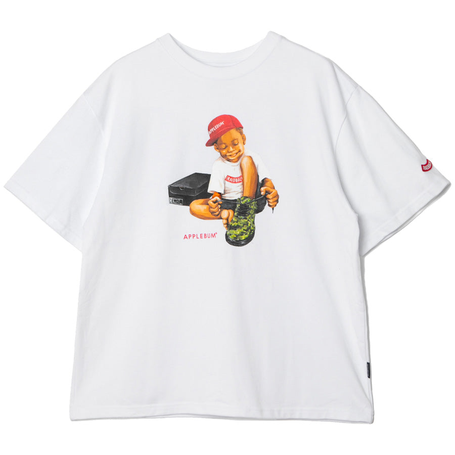 APPLEBUM× raidback fabric ( アップルバム ) BRAND NEW KICKS T-SHIRT