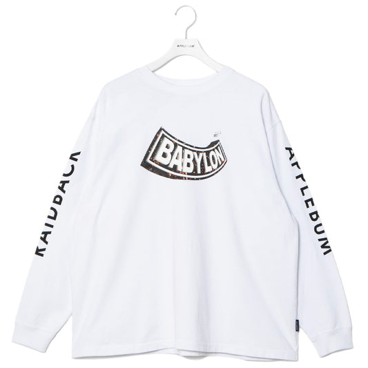 APPLEBUM × raidback fabric ( アップルバム ) BABYLON VIEW ARCH LOGO L/S T-SHIRT ロングスリーブ Tシャツ GT2521103
