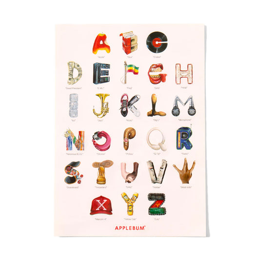 APPLEBUM ( アップルバム ) ALPHABET A4 STICKER ステッカーシート