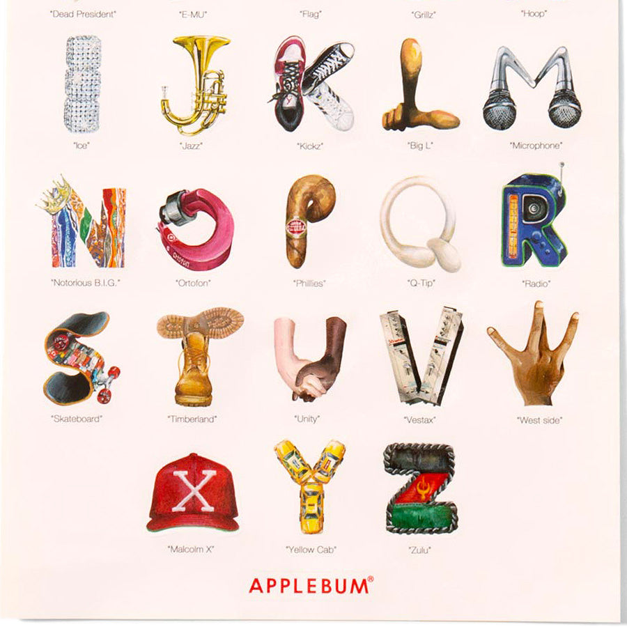 APPLEBUM ( アップルバム ) ALPHABET A4 STICKER ステッカーシート