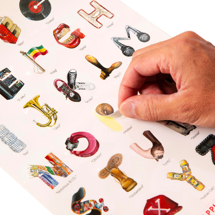 APPLEBUM ( アップルバム ) ALPHABET A4 STICKER ステッカーシート