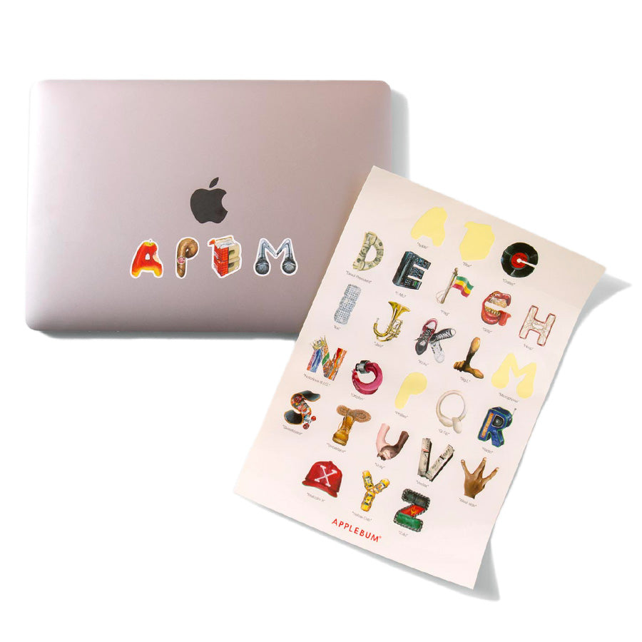 APPLEBUM ( アップルバム ) ALPHABET A4 STICKER ステッカーシート