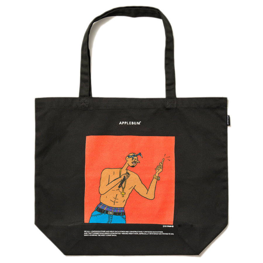 アップルバム トートバッグ コラボ APPLEBUM × JUTA SVOGG THUG LIFE TOTE BAG JU2421004 –  BLACK STORE