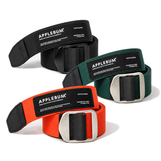 APPLEBUM Logo Label Belt ベルト ブラック グリーン オレンジ 3カラー 2621002