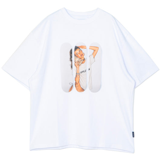 APPLEBUM(アップルバム)Money Call T-Shirt ホワイト 平置き正面 HS2611105