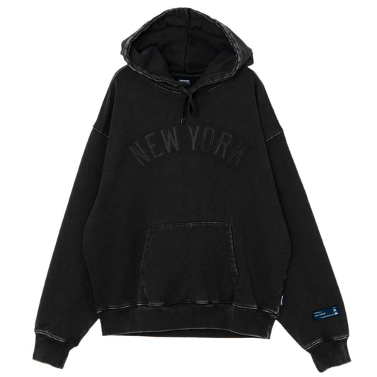 APPLEBUM(アップルバム)NY YANKEES VINTAGE HOODIE ブラック 正面 平置き ML2620403Y