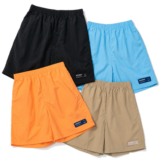 APPLEBUM(アップルバム)Nylon Shorts ブラック サンドベージュ オレンジ サックスブルー 4カラー比較
