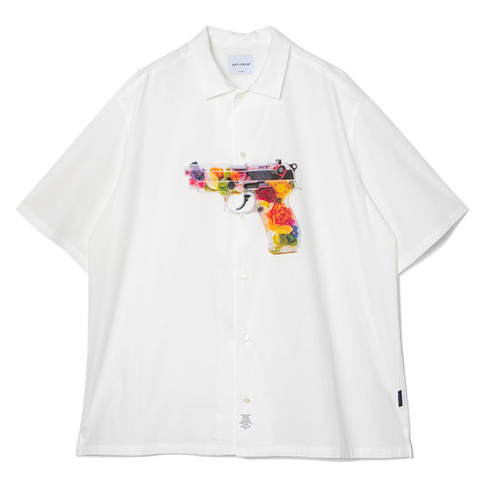 APPLEBUM Peacemaker S/S Shirt ホワイト 半袖シャツ 正面