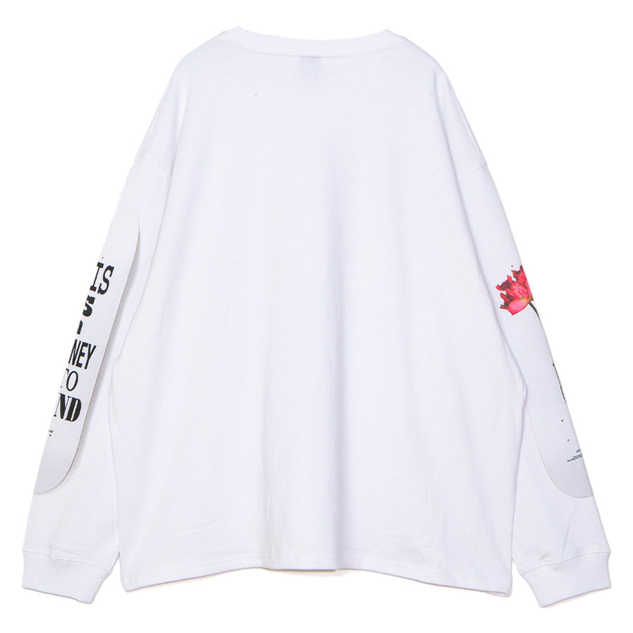 APPLEBUM SKATE DECK L/S T-SHIRT ロンT ホワイト 背面 平置き 2621103