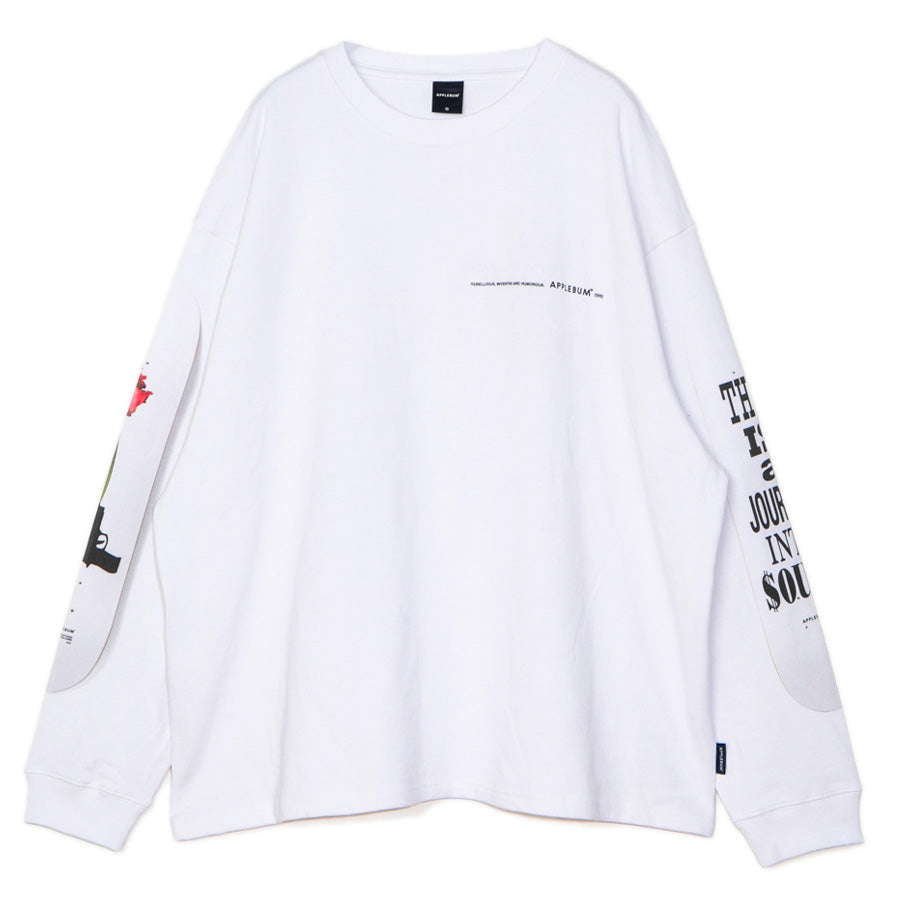 APPLEBUM ホワイト ロンT Mサイズ APPLEBUM（アップルバム）SKATE DECK L/S T-SHIRT ロングスリーブT