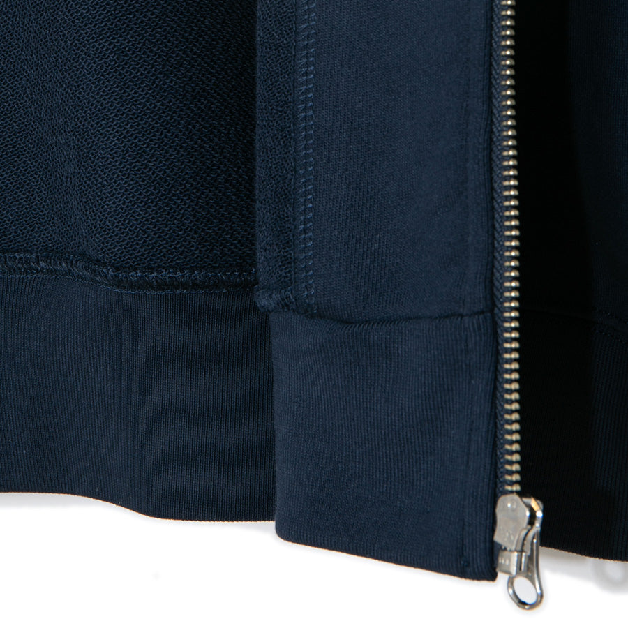 APPLEBUM SPEAKER EMBLEM ZIP HOODIE ジップパーカー ネイビー 17oz 裏パイル生地詳細 2620416