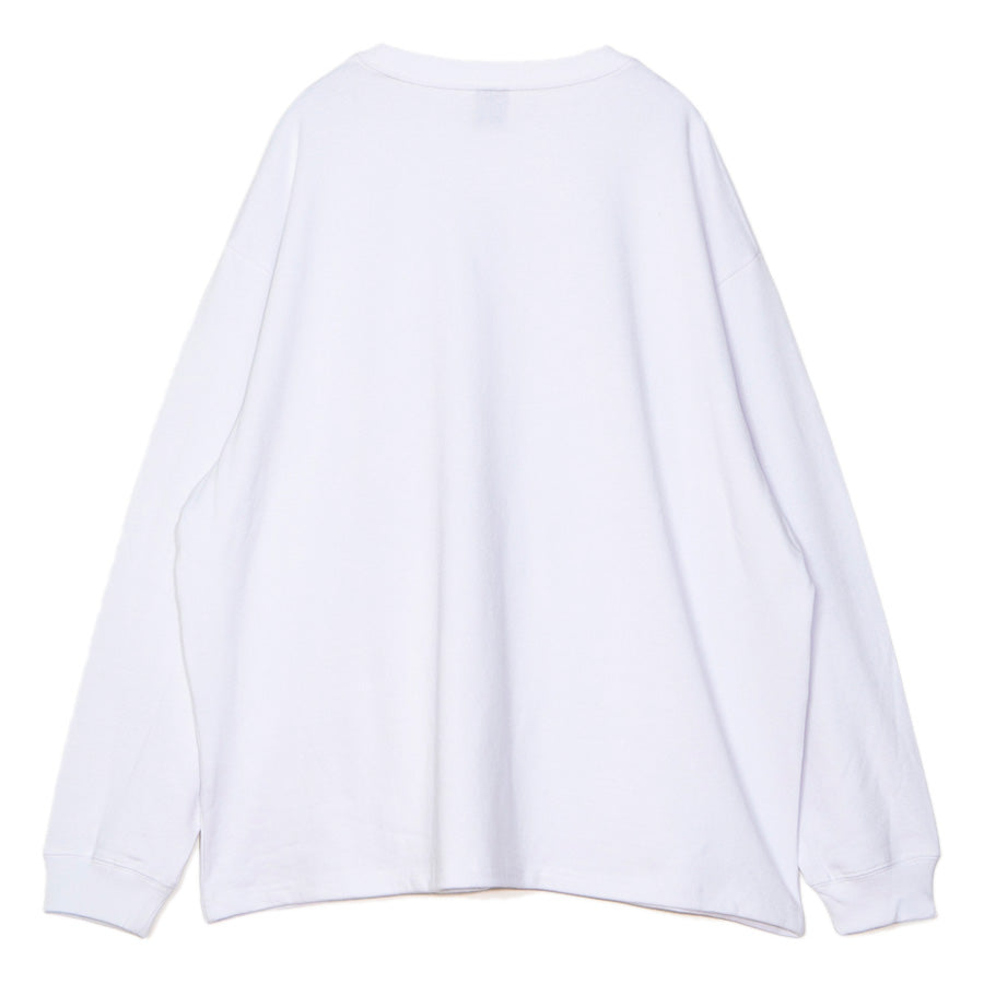 APPLEBUM TRIPLE DECK L/S T-SHIRT ロンT ホワイト 背面 平置き ロゴプリント 2621105