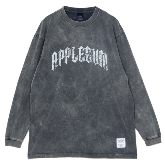 APPLEBUM VINTAGE L/S T-SHIRT ロンT ヴィンテージブラック 正面 平置き 2621102