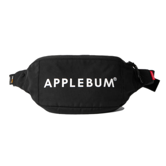 APPLEBUM コーデュラウエストバッグ ブラック 正面デザイン