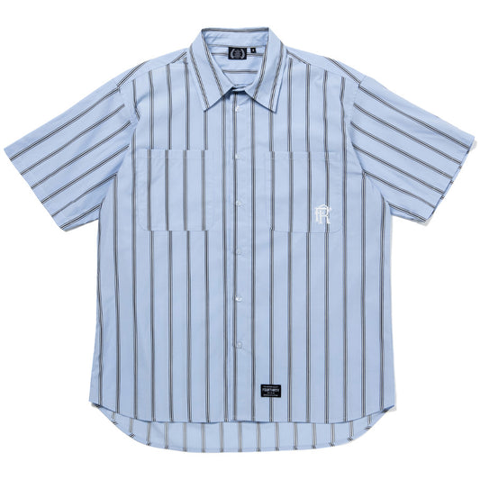 430 ストライプ半袖シャツ 正面デザイン