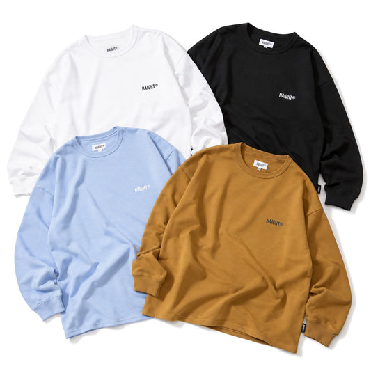 HAIGHT HEAVY L/S TEE ロングスリーブTシャツ ホワイト ブラック ライトブルー ブラウン 4カラー HTAW-261001