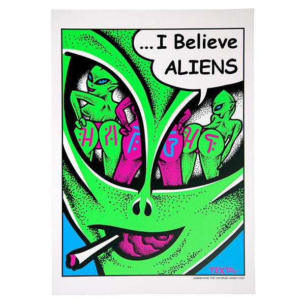 HAIGHT ( ヘイト ) ALIENS SILK SCREEN POSTER ポスター A3サイズ HTAW