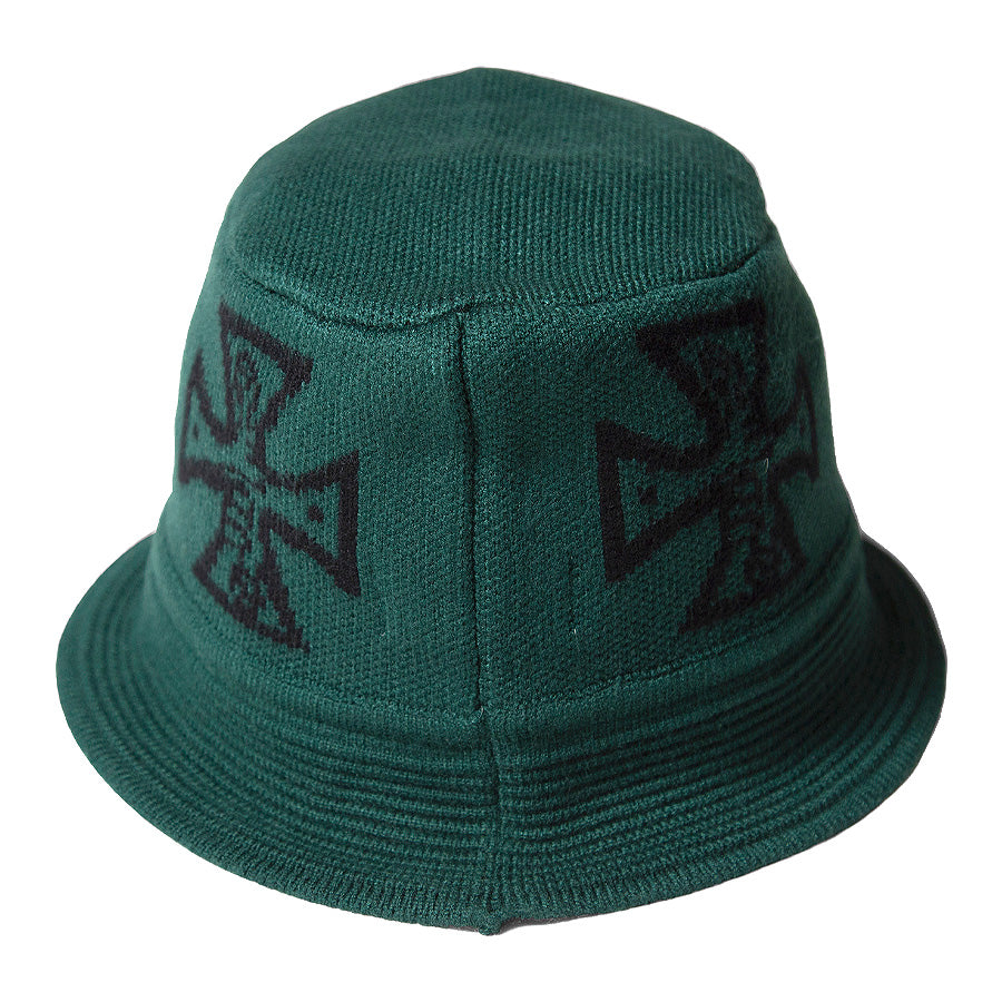 HAIGHT ( ヘイト ) GOOD BAD CROSS KNIT HAT ニット バケットハット グリーン HTAW-246001