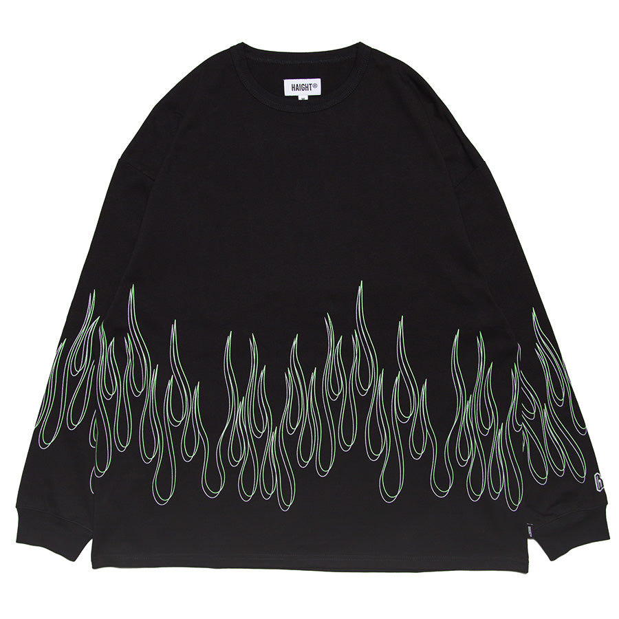 HAIGHT ( ヘイト ) FLAMES L/S Tee ロンT 長袖 Tシャツ HTAW