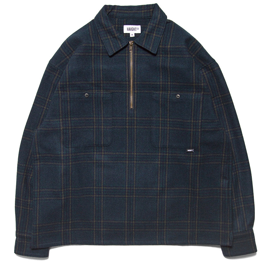 HAIGHT ( ヘイト ) FLANNEL HALF ZIP SHIRT フランネル ハーフジップ シャツ