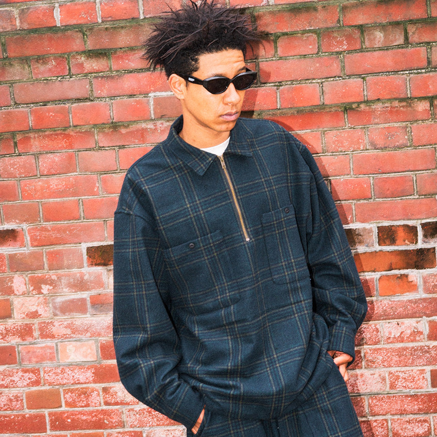 HAIGHT ( ヘイト ) FLANNEL HALF ZIP SHIRT フランネル ハーフジップ シャツ