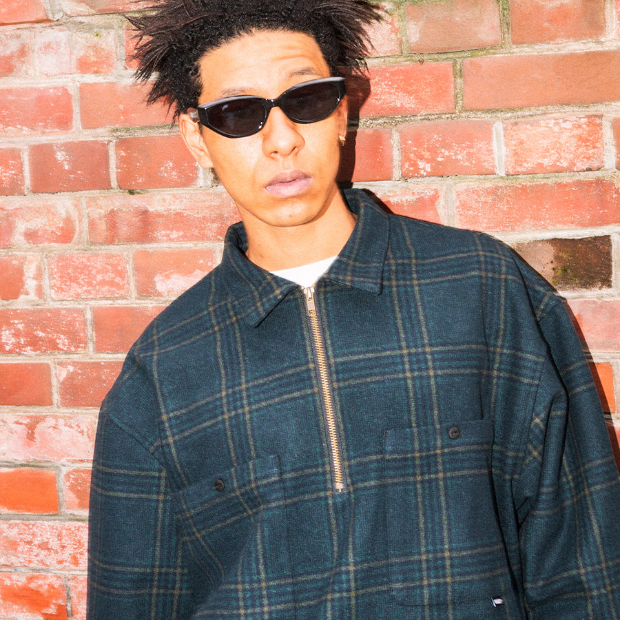 HAIGHT ( ヘイト ) FLANNEL HALF ZIP SHIRT フランネル ハーフジップ シャツ