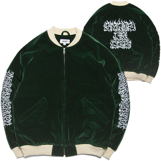 HAIGHT × CASPER ( ヘイト × キャスパー ) FLAMES LOGO VELOUR JACKET ベロアジャケット アウター