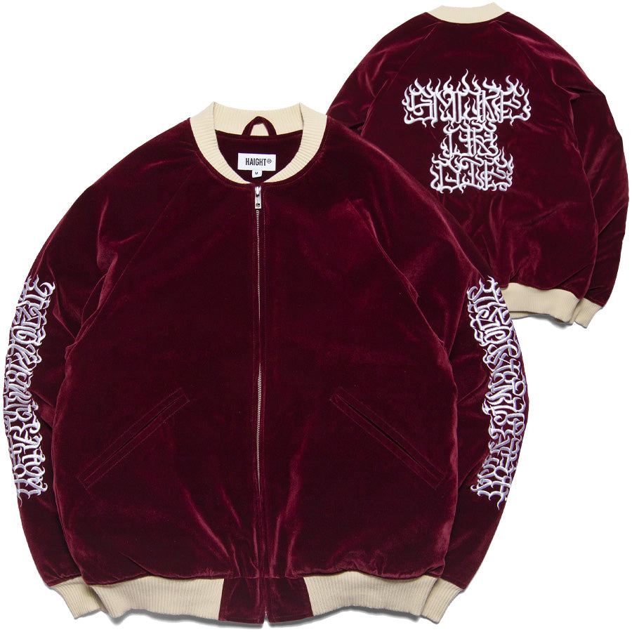 HAIGHT × CASPER ( ヘイト × キャスパー ) FLAMES LOGO VELOUR JACKET ベロアジャケット アウター