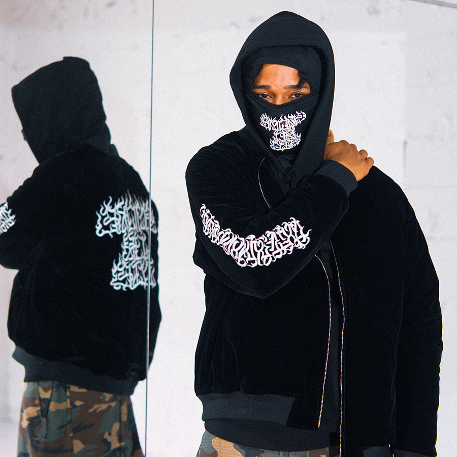 HAIGHT × CASPER ( ヘイト × キャスパー ) FLAMES LOGO VELOUR JACKET ベロアジャケット アウター