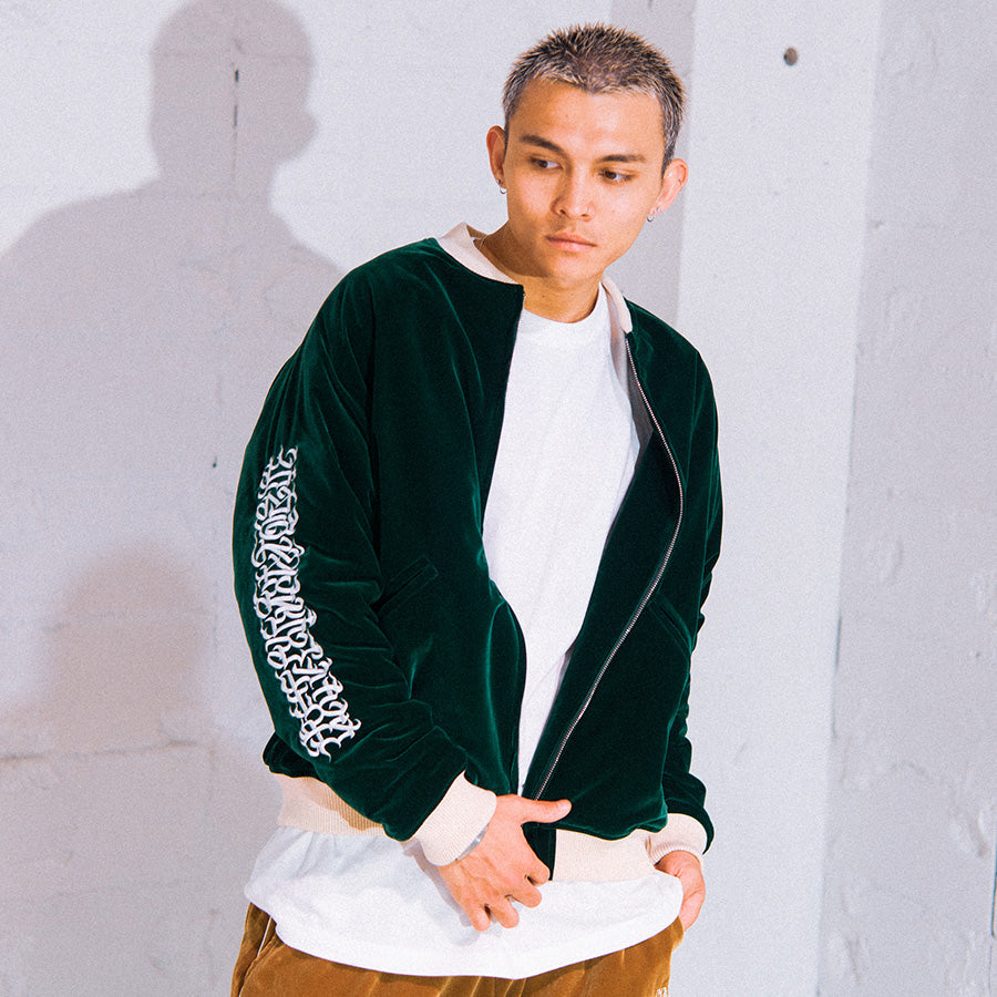 HAIGHT × CASPER ( ヘイト × キャスパー ) FLAMES LOGO VELOUR JACKET ベロアジャケット アウター