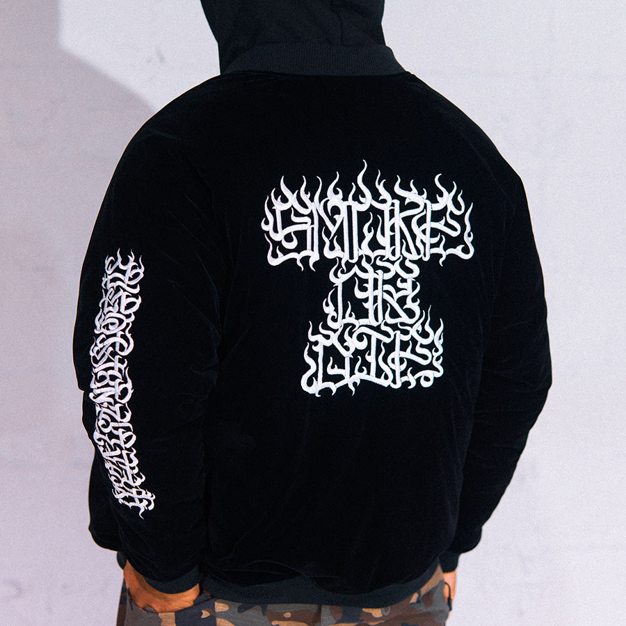 HAIGHT × CASPER ( ヘイト × キャスパー ) FLAMES LOGO VELOUR JACKET ベロアジャケット アウター