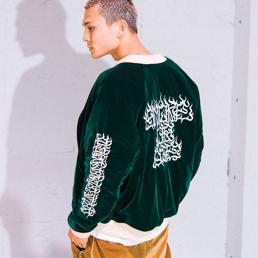 HAIGHT × CASPER ( ヘイト × キャスパー ) FLAMES LOGO VELOUR JACKET ベロアジャケット アウター