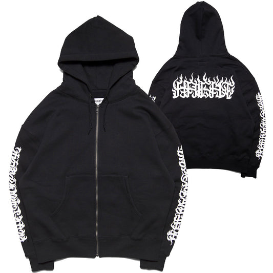 HAIGHT × CASPER ( ヘイト × キャスパー ) FLAMES LOGO ZIP HOODIE ジップパーカー