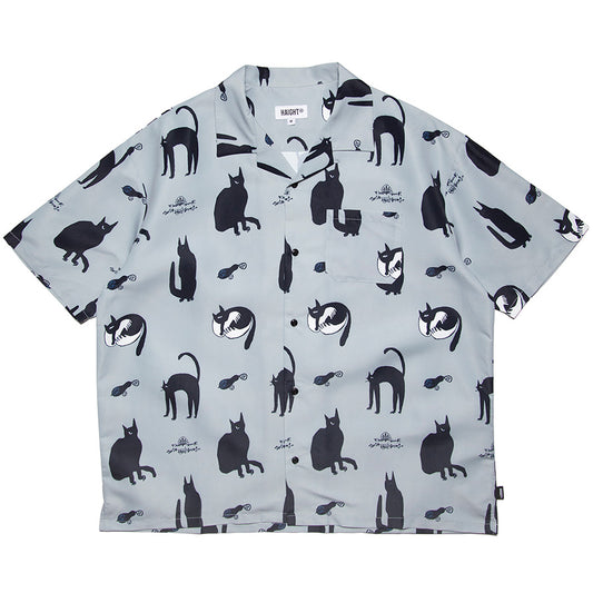 HAIGHT ( ヘイト ) KB CATS OPEN COLLAR SHIRT KILLER-BONG (K-BOMB) シャツ コラボ