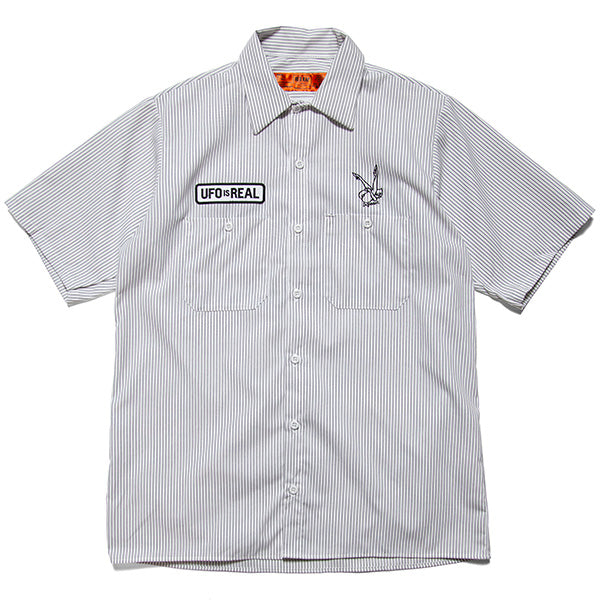 HAIGHT ヘイト UFO Is Real Stripe Work Shirt ワークシャツ