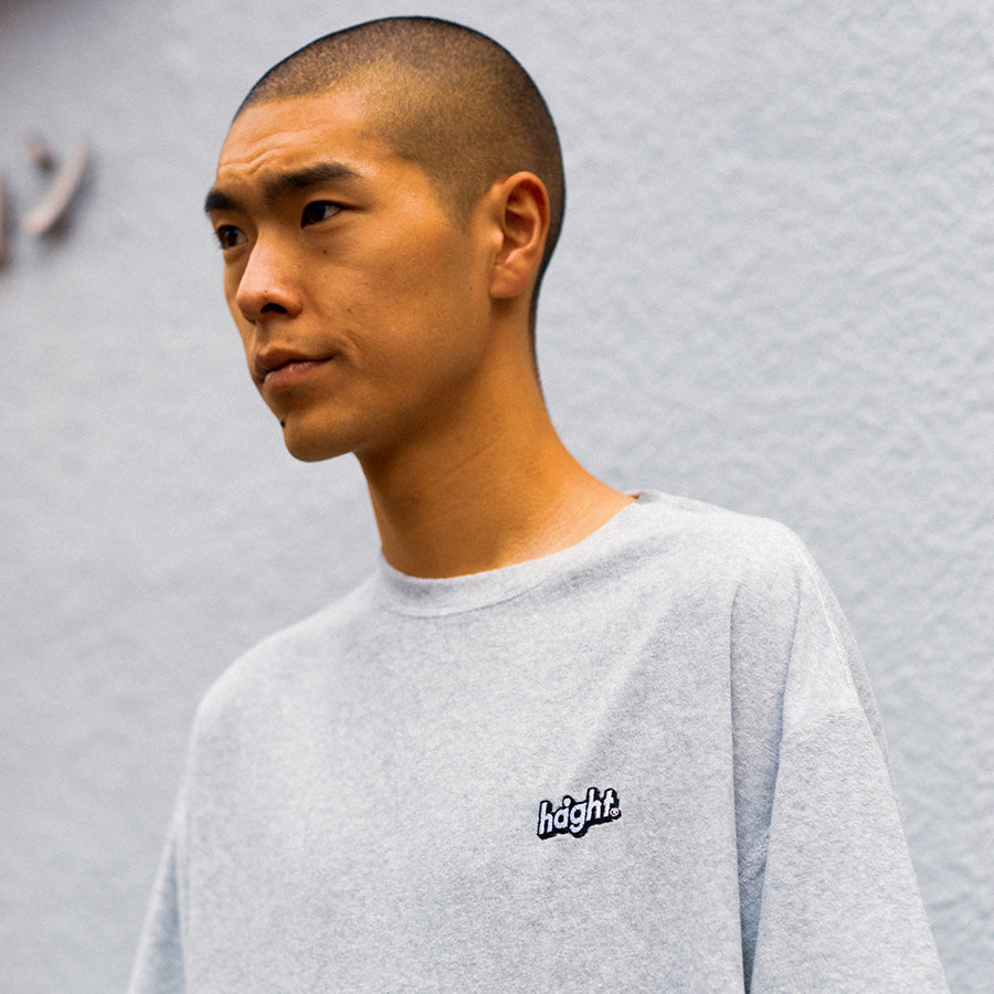 HAIGHT ( ヘイト ) ROUND HEM PILE Tee Tシャツ パイル地 グレー HTSS-241001