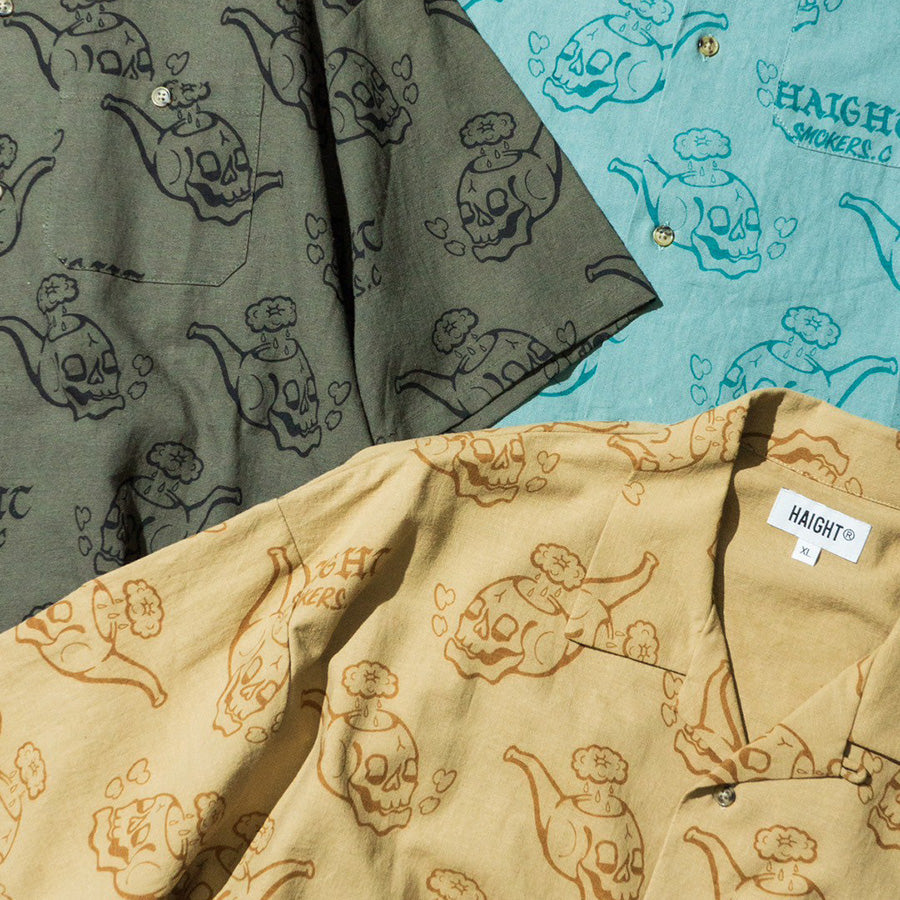HAIGHT ( ヘイト ) SMOKERS CLUB OPEN COLLAR SHIRT 半袖 シャツ