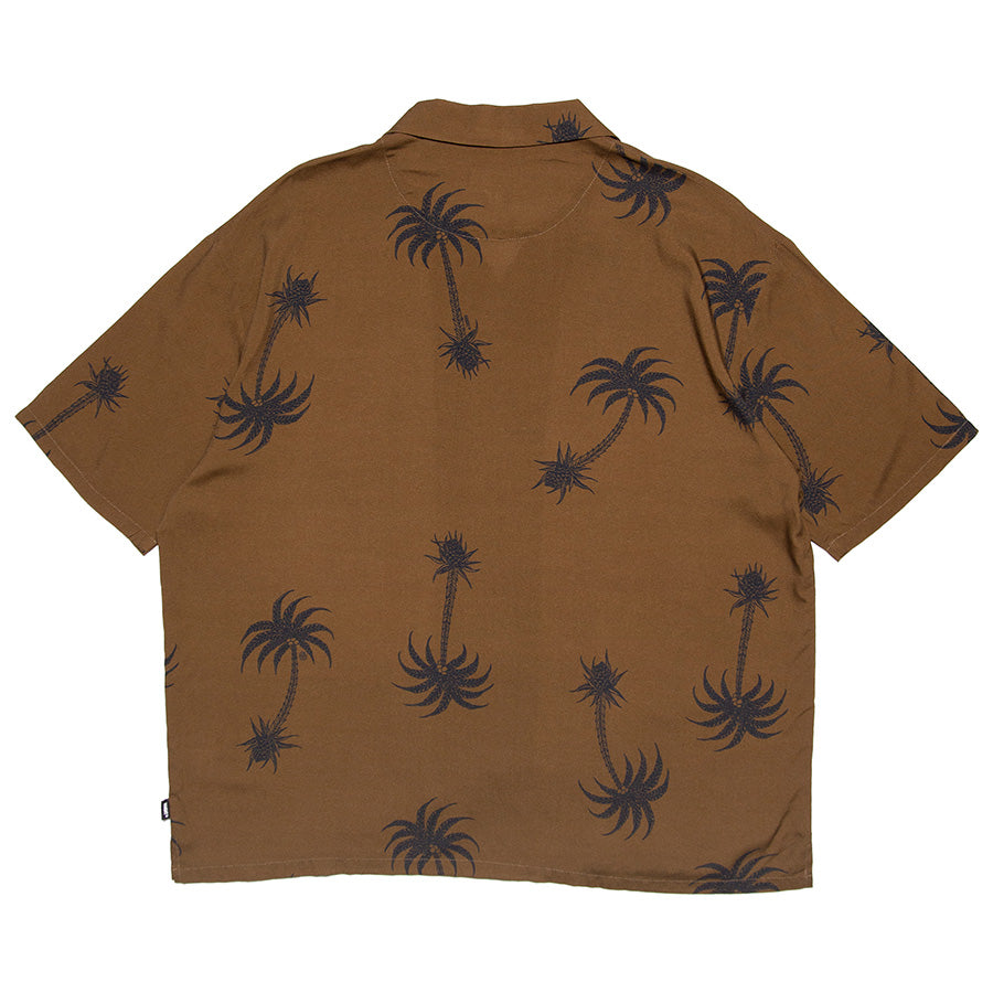 HAIGHT LVC LOUD TREE RAYON SHIRT ブラウン 背面