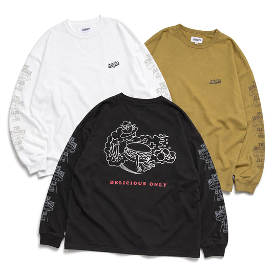 HAIGHT M.C BURGER L/S TEE 長袖Tシャツ ホワイト ブラック サンド 3カラー HTAW-261003