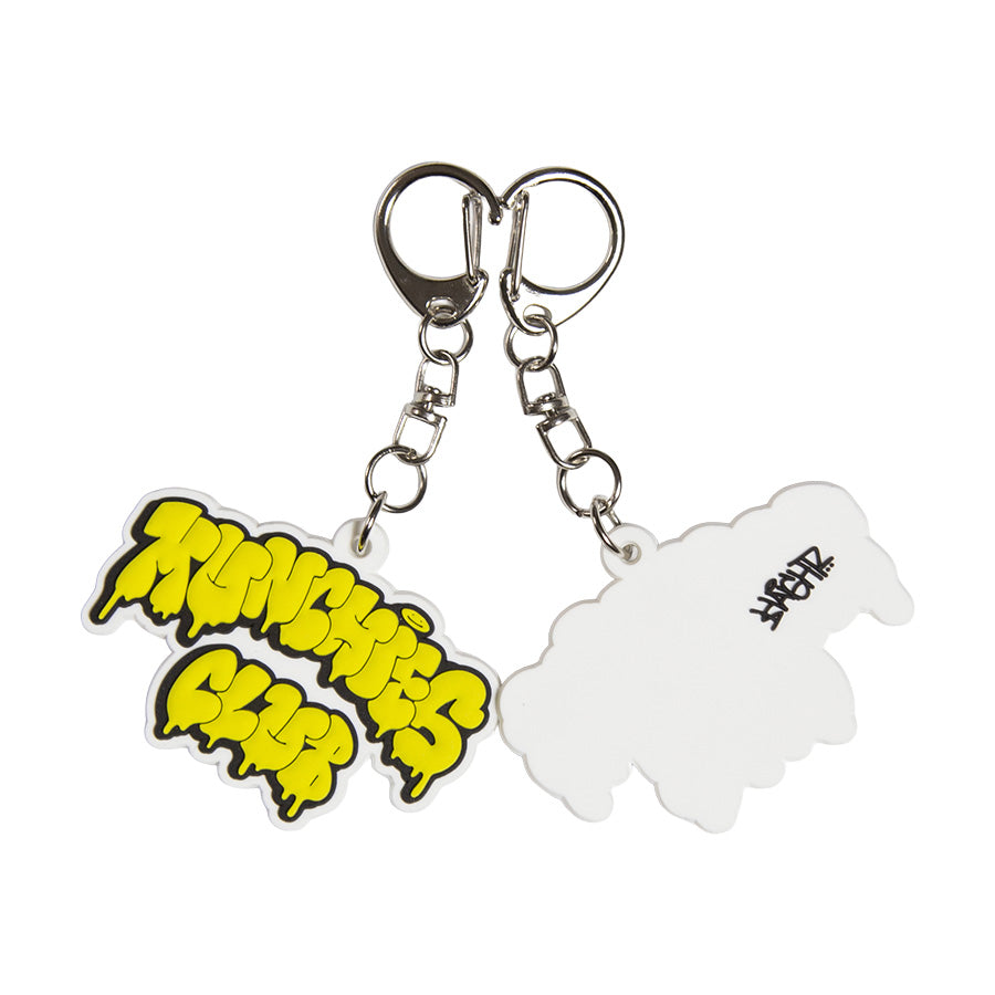 HAIGHT MUNCHIES CLUB KEY CHAIN ft.CASPER キーホルダー ホワイト イメージ HTMC-267006