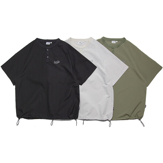 HAIGHT RELAXING SNAP Tee ブラック ライトグレー オリーブ 3カラー比較画像